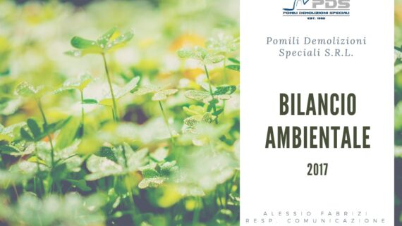 Bilancio Ambientale 2017 | edizione 2018 | Pomilids | Pomili Demolizioni Speciali srl