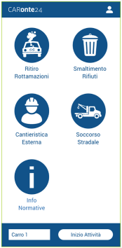 CARonte24 | Screenshot APP mobile servizi ambientali