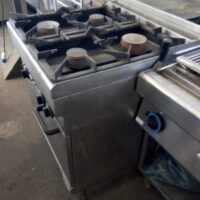 cucina 4 fuochi serie 90 senza forno in acciaio inox
