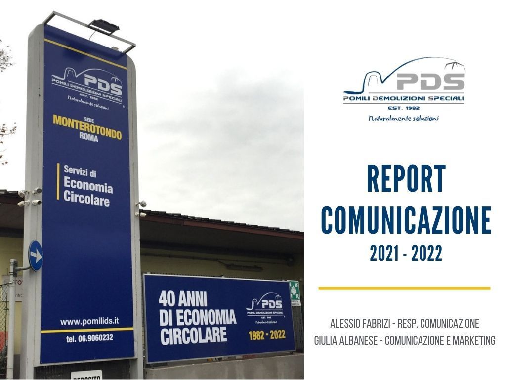 Copertina del Report Comunicazione 2021-2022