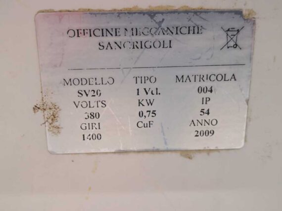 Impastatrice Sangrigoli usata | Etichetta